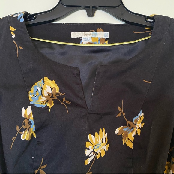Boden Black Floral Shift Dress size 2R - Picture 7 of 14
